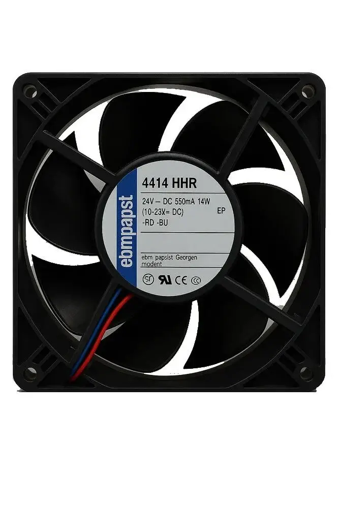 Ebmpapst 4414HHR Aksiyel Soğutma Fanı 24V DC 119x119x38 mm - Ekstra Yüksek Devirli (HH Speed) / Yüksek Sıcaklık Dayanımlı (R Version) / Bilyalı Yataklı
