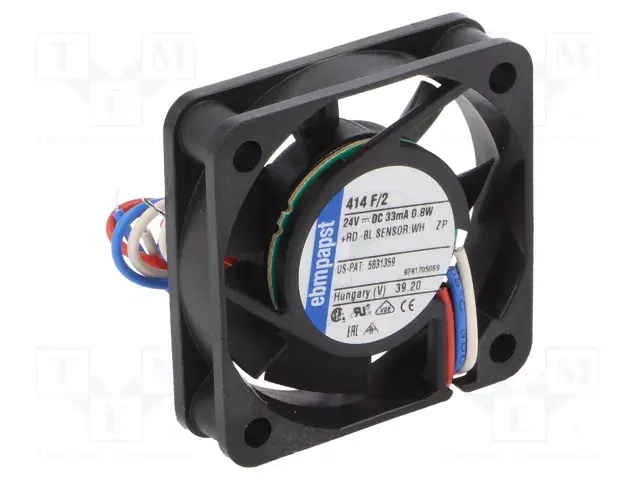 Ebmpapst 414F/2 DC Aksiyel Fan 24V 40x40x10mm Hız Sinyalli Ultra Kompakt Soğutma Fanı