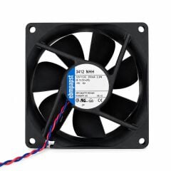 Ebmpapst 3412 NHH DC Soğutma Fanı 12V DC 92x92x25 mm - Extra High Speed (Ekstra Yüksek Devir) / Bilyalı Rulmanlı (Ball Bearing)
