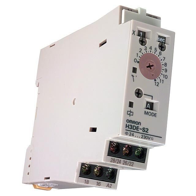 OMRON H3DE-S2-24-230 Çok Fonksiyonlu Endüstriyel DIN Ray Zaman Rölesi (24-230V AC/DC)