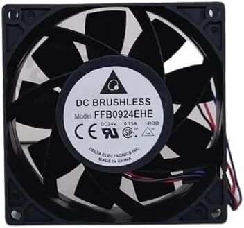 Delta FFB0924EHE DC Soğutma Fanı 24V DC 92x92x38 mm - Yüksek Basınçlı Bilyalı Aksiyel Fan