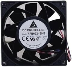 Delta FFB0924EHE DC Soğutma Fanı 24V DC 92x92x38 mm - Yüksek Basınçlı Bilyalı Aksiyel Fan