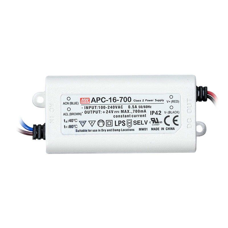 APC-16-700 APC16700 9~24Vdc 700mA IP30  MEANWELL |