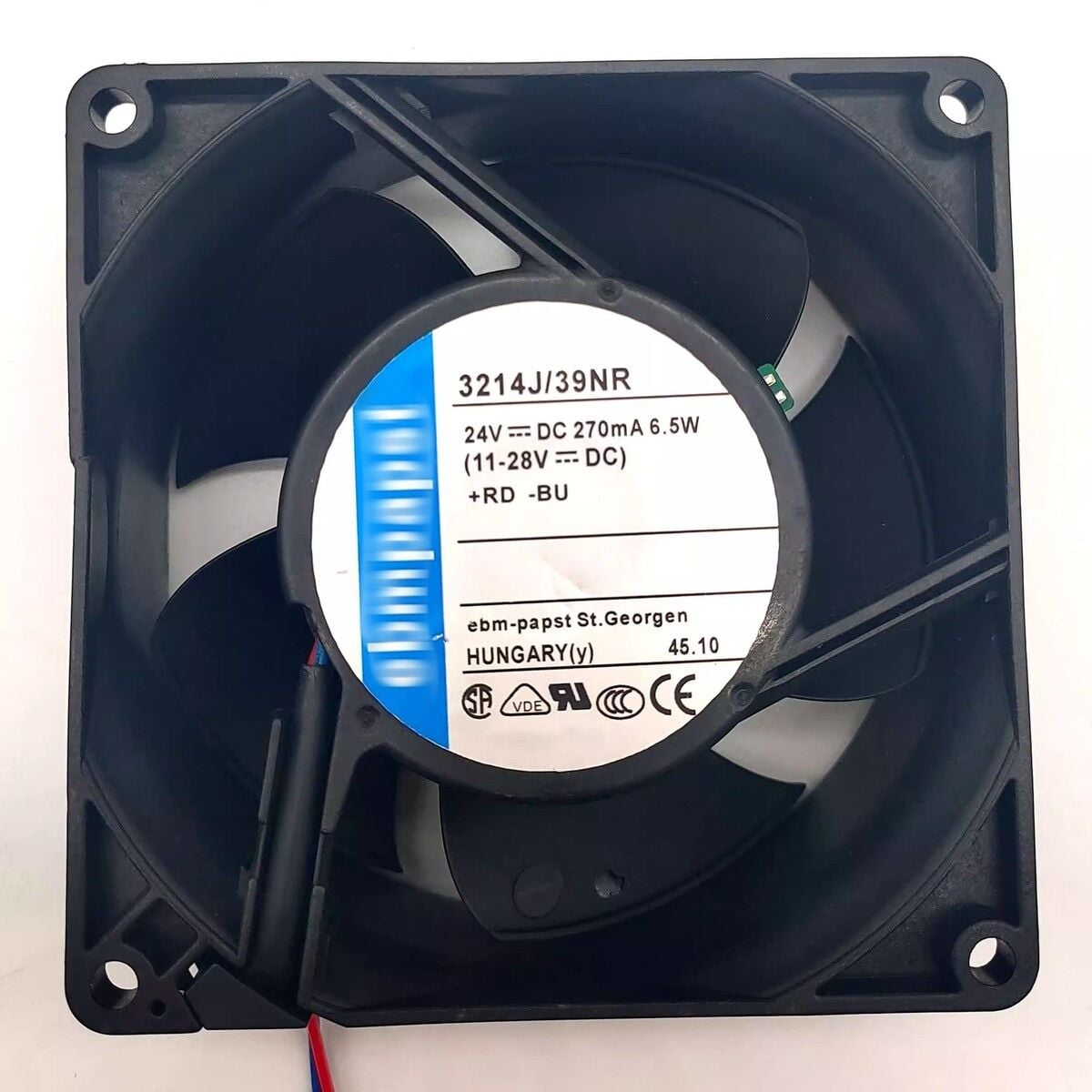 Ebmpapst 3214J/39NR DC Soğutma Fanı 24V DC 92x92x38 mm - Alarm Sensörlü Yüksek Basınçlı Bilyalı Aksiyel Fan