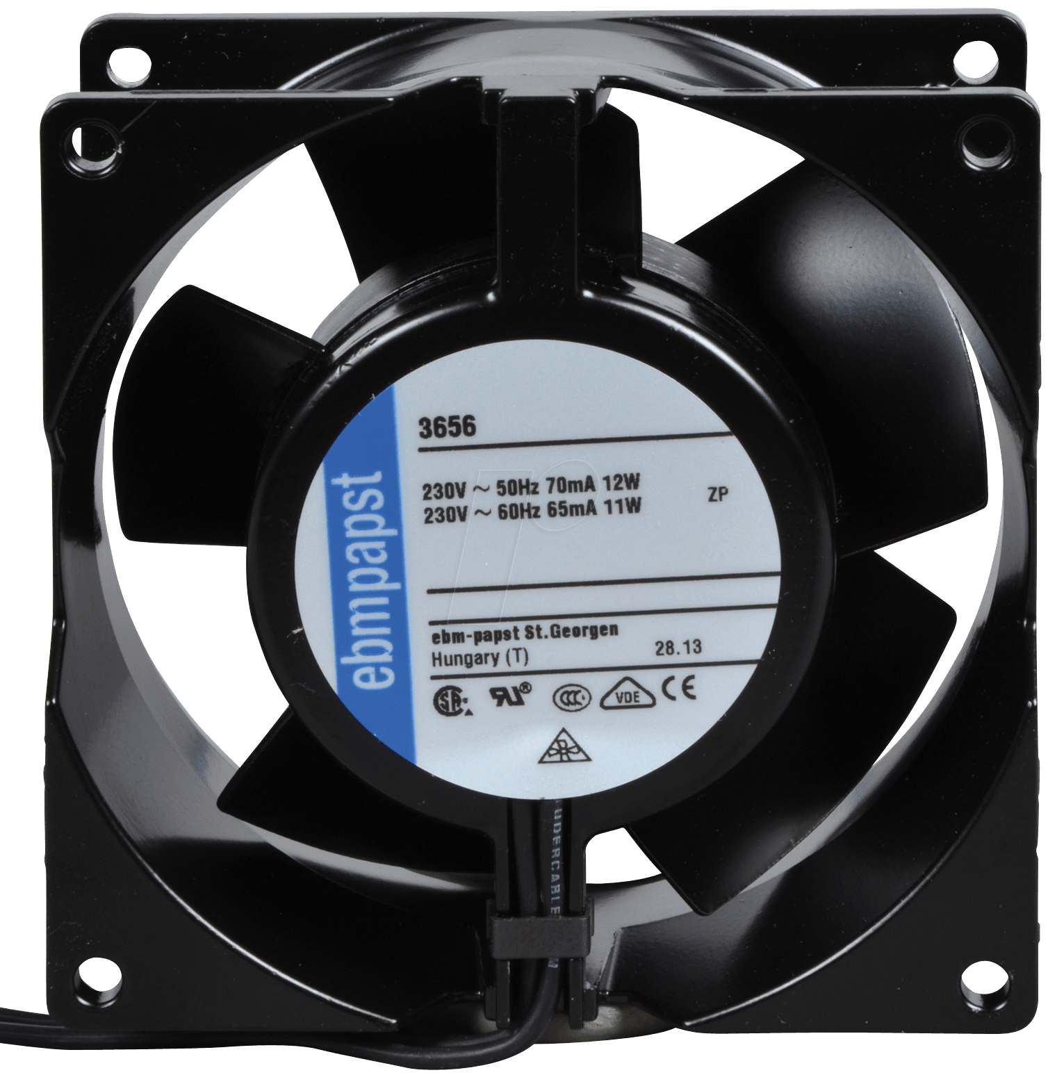 Ebmpapst 3656 230V AC 92x92x38 mm Metal Gövdeli Bilyalı Fan