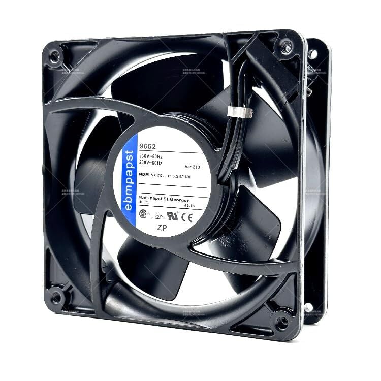 Ebmpapst 9652 230V AC 92x92x38 mm Metal Gövdeli Bilyalı Fan
