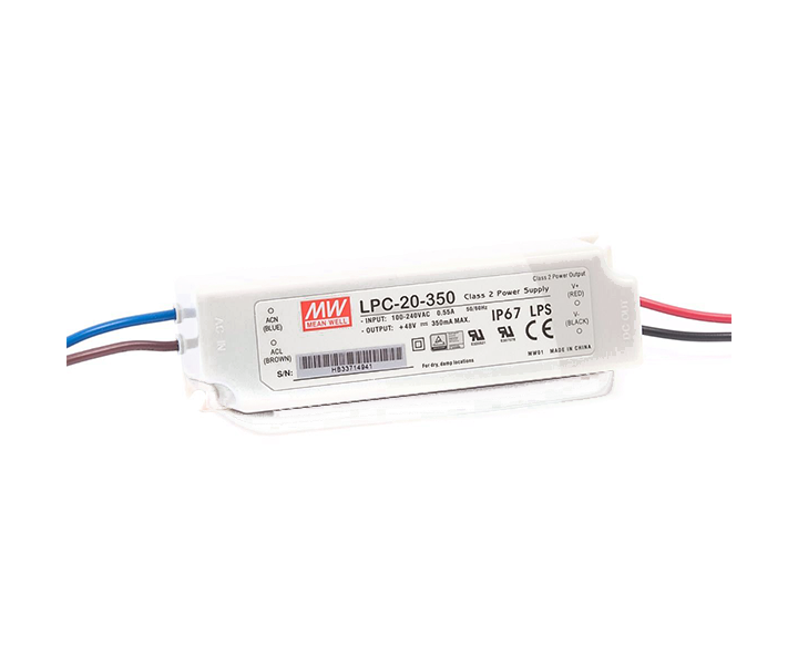 LPC-20-350 LPC20350 9~48Vdc 350mA IP67  MEANWELL
