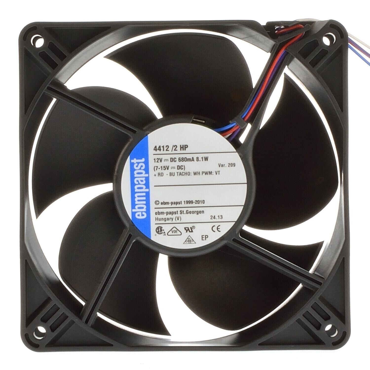 Ebmpapst 4412/2HP 12V DC 119x119x25 mm Yüksek Debili Bilyalı Fan