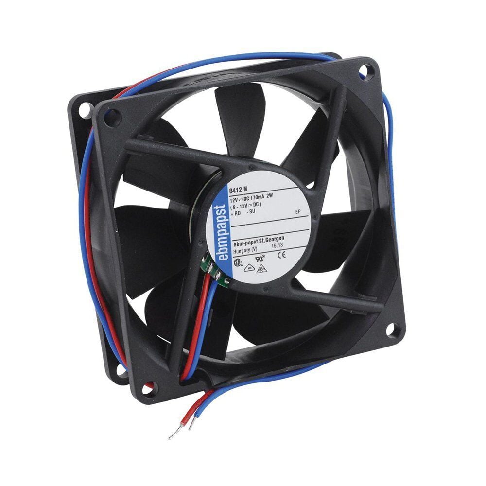 Ebmpapst 8412N Aksiyel Soğutma Fanı 12V DC 80x80x25 mm - Sessiz ve Yüksek Performanslı