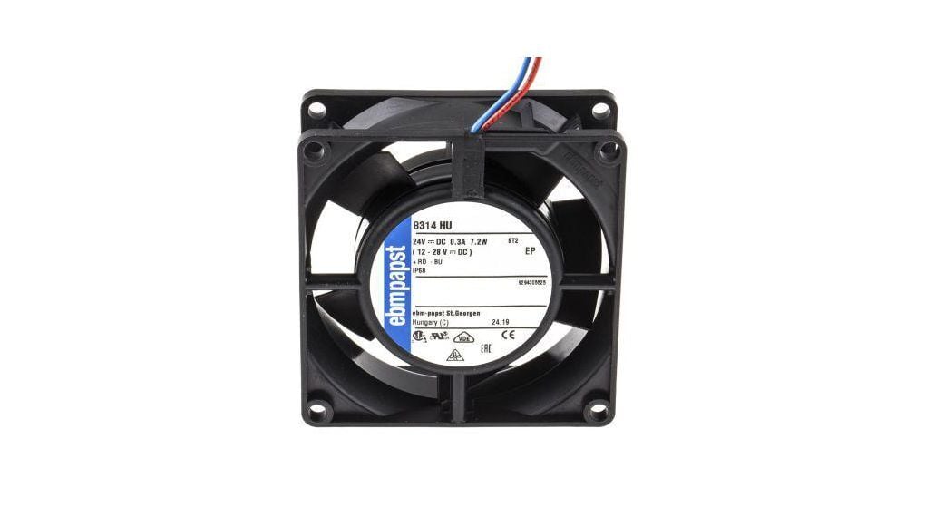 Ebmpapst 8314HU 24V DC 80x80x32 mm Yüksek Debili Bilyalı Aksiyel Fan