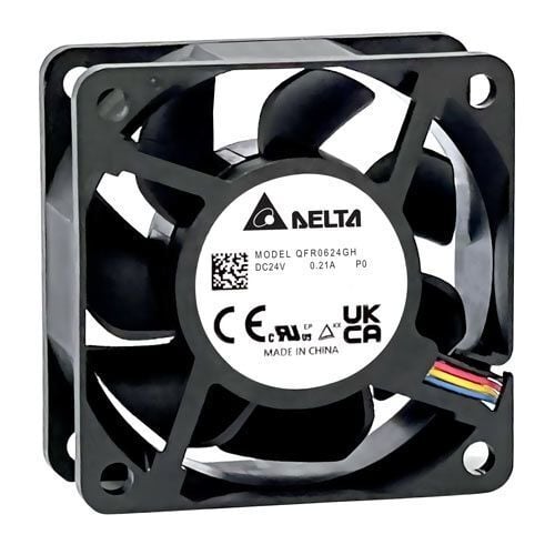 Delta QFR0624SH 24V DC 60x60x25 mm Yüksek Debili Bilyalı Aksiyel Fan