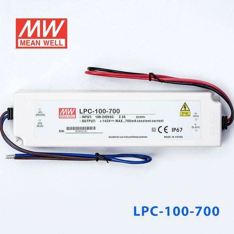 LPC-100-700  	72~143Vdc 700mA IP67  MEANWELL